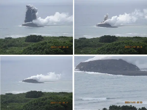 Japan's New Island: A Majestic Creation from an Underwater Volcanic Eruption"