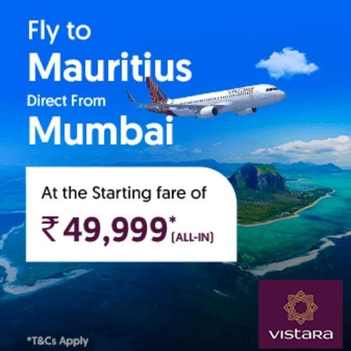 Vistara Mumbai-Mauritius flight fare